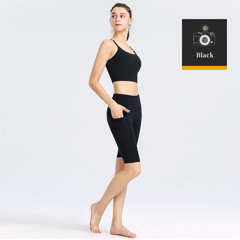Custom LOGO/Pattern Solid Color 75% Nylon + 25% Spandex Cloud Sense Training Fitness High Waist Yoga Shorts For Women (Instock) YGS-005 K0015