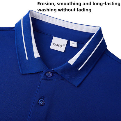 Custom LOGO/Pattern 210g 44.5% Cotton + 51% Polyester + 4.5% Spandex Two Buttons Doesn't Fade and Deform Soft and Breathable Business Polo-shirts for Men and Women (Instock) CST-060 KMDK-002