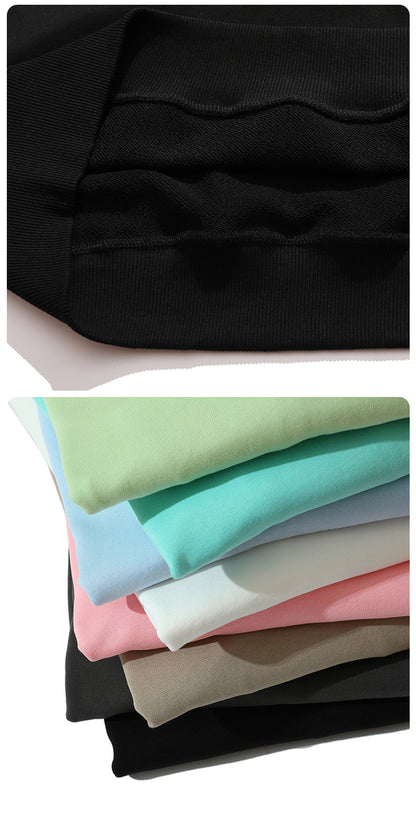 Custom Colorful Reflective Craft LOGO/Pattern 350g 100% Cotton US Size Sweatshirt For Men and Women (Instock) CHD-033 SM-AKMJ-TTWY