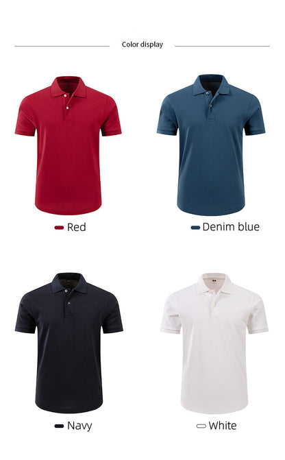 Custom LOGO/Pattern 73% Cotton Two Buttons Business Polo-shirts For Men and Women (Instock) CST-047 F2266