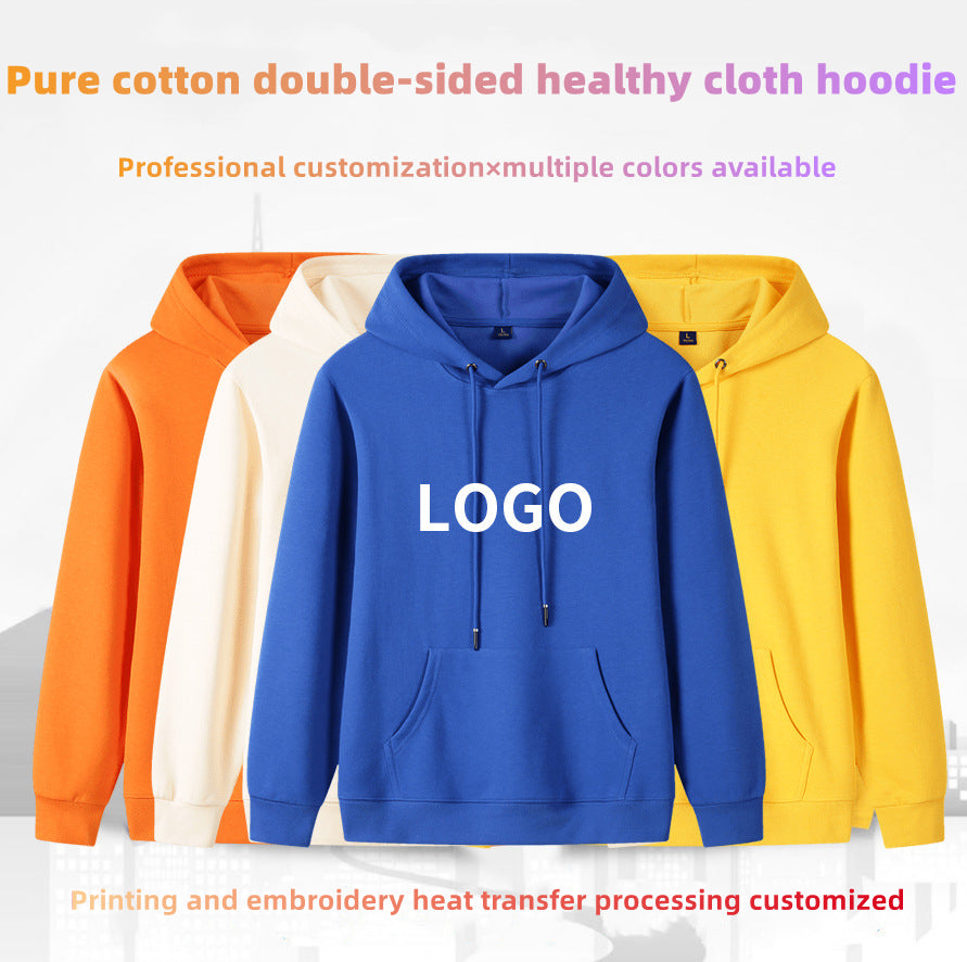 XE202 Custom LOGO/Pattern (can custom US size) 320g 32counts 100% Cotton Hoodie for Men and Women(Instock) CHD-002