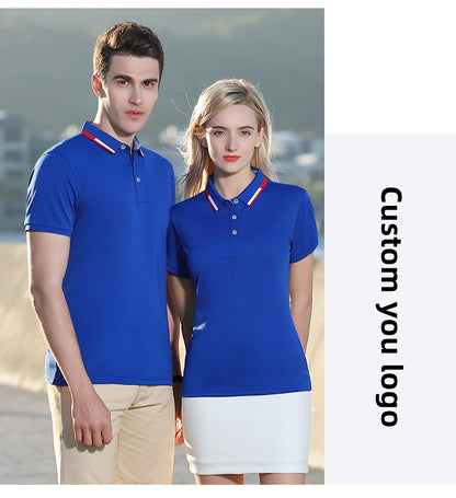 Custom LOGO/Pattern 100% Ick Silk (Modal) Two Buttons Business Plus Size Ice Feel Polo-shirts For Men and Women  (Instock) and Children CST-080 SD603