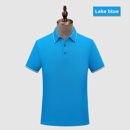 Custom LOGO/Pattern 200g 50 Counts 50% Matt Mercerized + 45% Siro Combed Cotton +5% Mulberry Silk Two Buttons Soft and Breathable 5A Antibacterial Business Plus Size Polo-shirts For Men and Women (Instock) CST-067 Z666