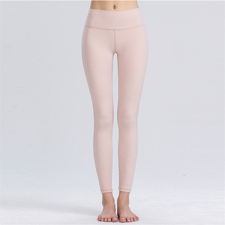 Custom LOGO/Pattern Solid Color 25% Spandex + 75% Nylon Training Fitness High Waist Yoga Long Pants For Women (Instock) YGP-018 K0098