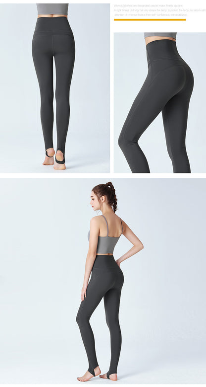 Custom LOGO/Pattern Solid Color 75% Nylon + 25% Spandex Training Fitness High Waist Yoga Long Pants For Women (Instock) YGP-011 K0099
