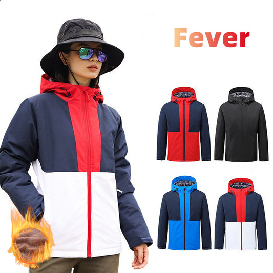 KF3599 Custom LOGO/Pattern Waterproof and Windproof Warm Keep Work and Travel and Camping Single Layer Outdoor Jackets For Men and Women CSJK-018 (MOQ=20PCS/each design)