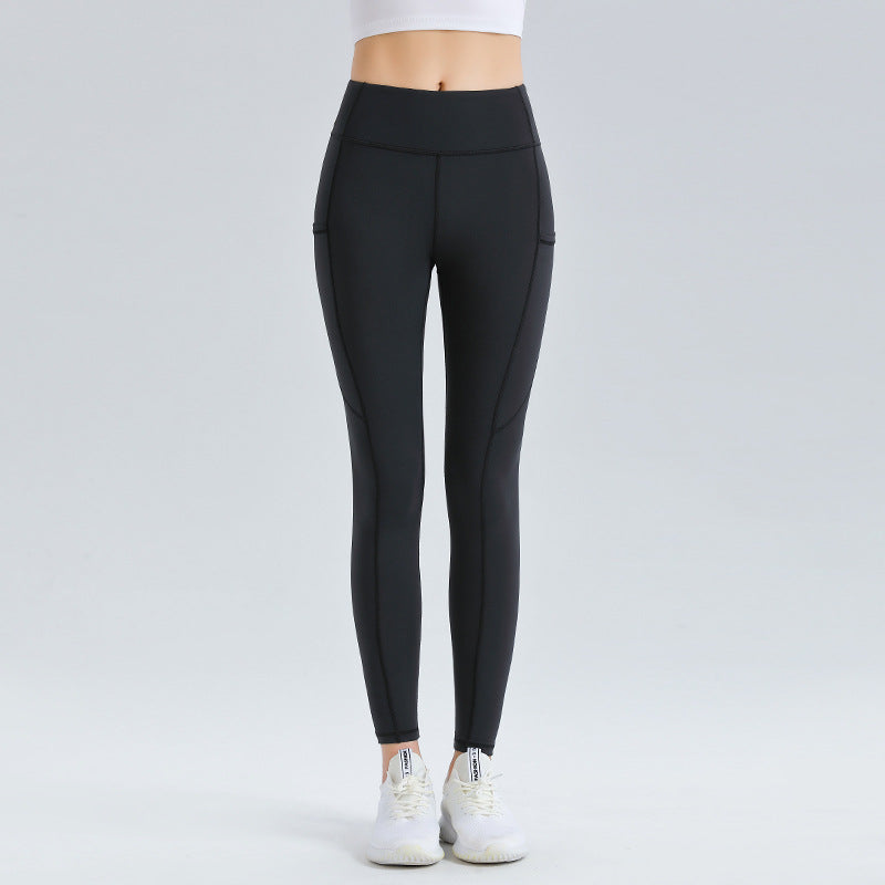 Custom LOGO/Pattern Solid Color 80% Nylon + 20% Spandex Training Fitness High Waist Yoga Long Pants For Women (Instock) YGP-006 K0069
