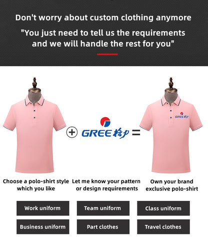 Custom LOGO/Pattern 200g 40Counts 100% Ick Silk (Modal) Two Buttons Business Plus Size Polo-shirts For Men and Women (Instock) CST-078 Y22168