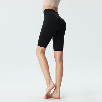 Custom LOGO/Pattern Solid Color 86% Nylon  + 14% Spandex Cloud Sense Training Fitness High Waist Yoga Middle Pants For Women (Instock) YGS-002 K0180
