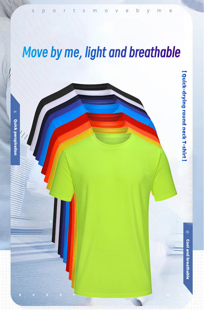 Custom LOGO/Pattern 165g 100% Polyester Modal Lightweight Soft and Breathable and Quick-drying Sport T-shirt for Kid's and Children CCT-001 WD-S108