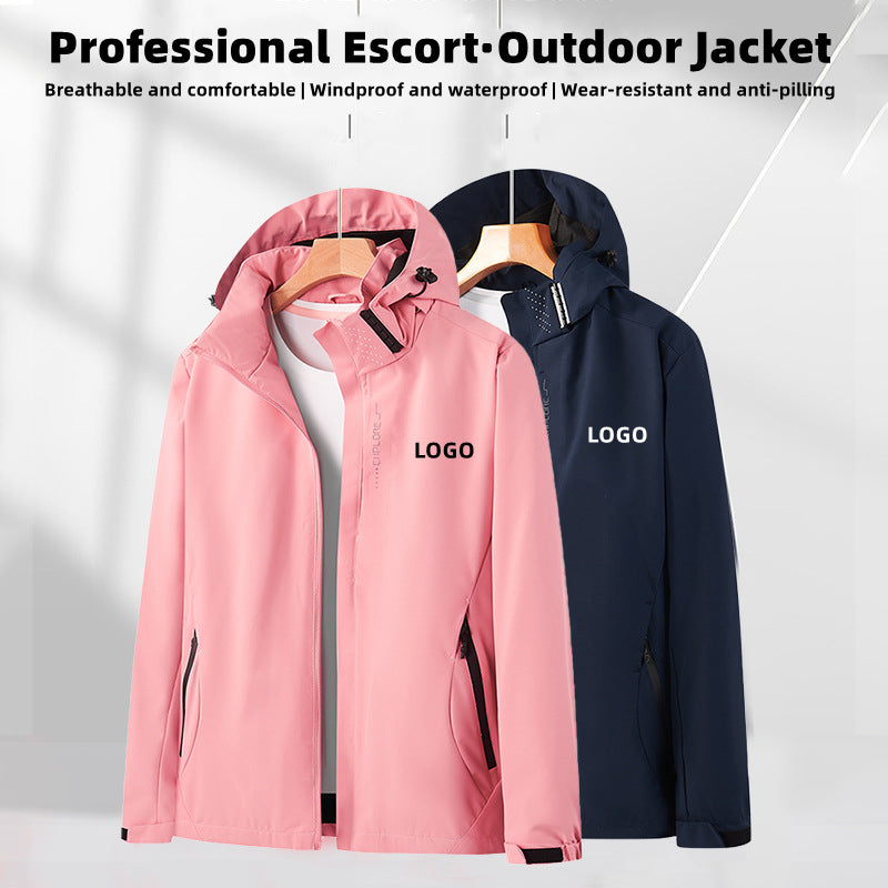 Custom LOGO/Pattern 100% Polyester Plus Size Antistatic Windproof and Waterproof and Keep Warm Plus Size Windbreaker For Men and Women (Instock) CSWK-004 FMC6366