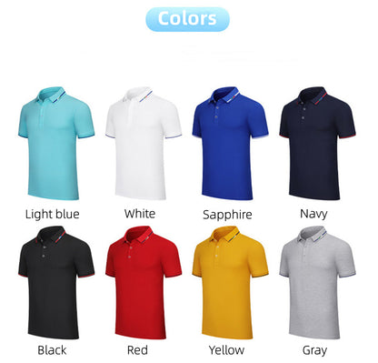 Custom LOGO/Pattern 65% Polyester + 30% Ice Ion Fiber + 5% Spandex Two Buttons Soft and Breathable Business Polo-shirts For Men and Women (Instock) CST-064 YN6629