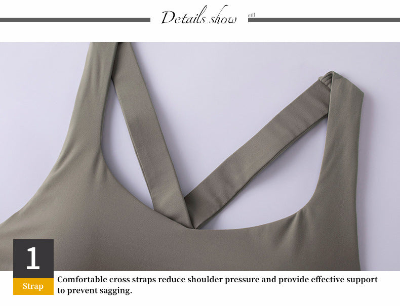 Custom LOGO/Pattern Solid Color  75% Nylon + 25% Spandex Training Fitness Yoga Bra Yoga Vest For Women (Instock) YGB-009 W0095