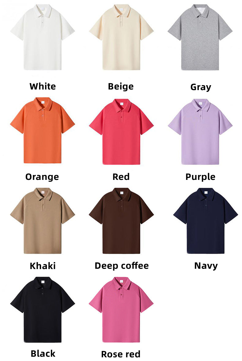 Custom LOGO/Pattern 230G 60 Counts 42% Mercerized Cotton + 49% Polyester + 9% Spandex Two Buttons Elastic Raglan Sleeves Business EUR Size Polo-shirts For Men and Women (Instock) CST-054 DH78018