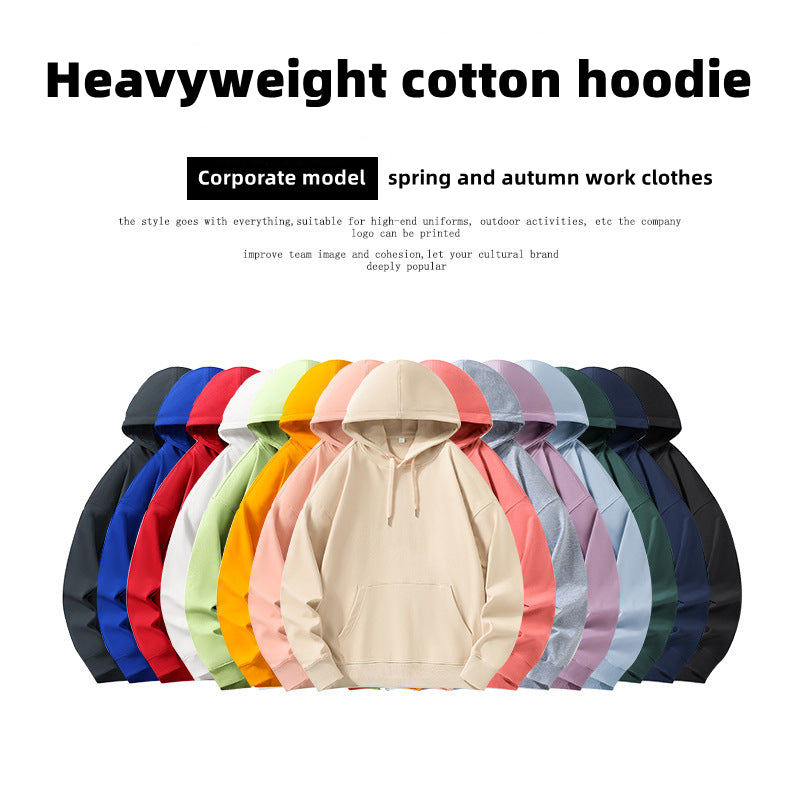 BYB330 Custom LOGO/Pattern 360g 100% Cotton Plus Size Drop-shoulder Hoodie for Men and Women(Instock) CHD-038