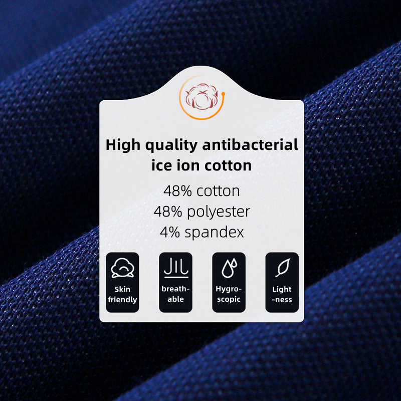 Custom LOGO/Pattern 48% Cotton + 45% Polyester + 4% Spandex Two Buttons Soft and Breathable Antibacterial Business Polo-shirts For Men and Women (Instock) CST-081 SD33217