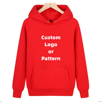 Custom LOGO/Pattern 420g 32 Counts 65% Cotton + 35% Polyester Super Soft Fleece Add Fleece Hoodie For Men and Women (Instock) CHD-041 YB-420B
