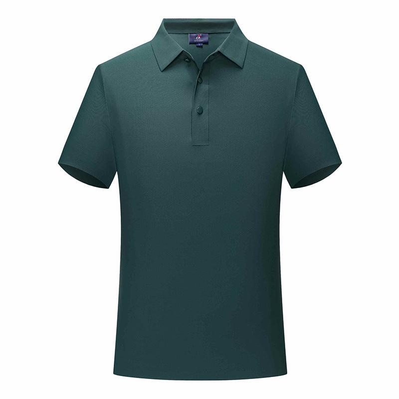 Custom LOGO/Pattern 185g 89.5% Cotton + 10.5% Spandex Two Buttons Anti-wrinkle Quick-drying Ice Silk Business Plus Size Polo-shirts For Men and Women (Instock) CST-051 SD33902