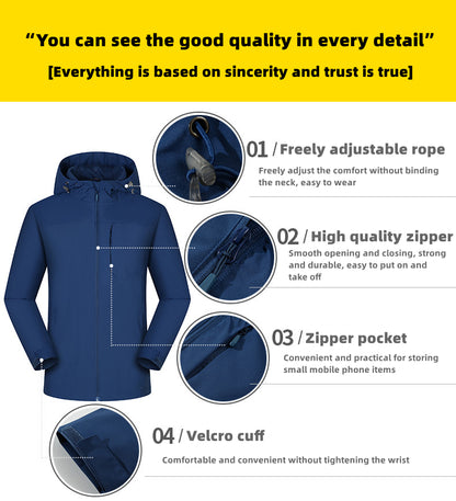 Custom LOGO/Pattern Waterproof and Windproof Work and Travel and Camping Single Layer Outdoor Jackets For Men and Women (Instock) CSJK-013 FMC-D21