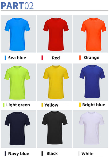 Customized LOGO/Pattern Adult and Children 100% Polyester Quick Dry Sport Round Neck T-shirt For Men and Women (Instock) CST-021 WD-S108