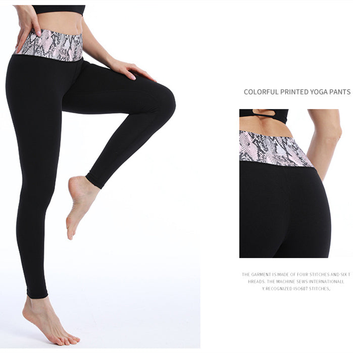 Custom LOGO/Pattern Printed 12% Spandex + 88% Polyester Training Fitness Quick Dry Yoga Pant For Women (Instock) YGPT-003 TH1052