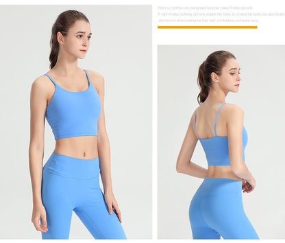 Custom LOGO/Pattern Solid Color 75% Nylon + 25% Spandex Training Fitness Yoga Bra Yoga Vest For Women (Instock) YGB-010 W0006
