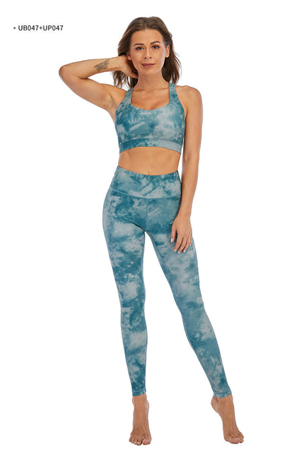Custom LOGO/Pattern Printed 15% Spandex + 85% Polyester Training Fitness Quick Dry Yoga Pant Yoga Suit For Women (Instock) YGPT-007 TZ-3