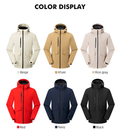 Custom LOGO/Pattern Waterproof and Windproof Work and Travel and Camping Single Layer Down Cotton Outdoor Jackets For Men and Women (Instock) CSJK-017 KF2366