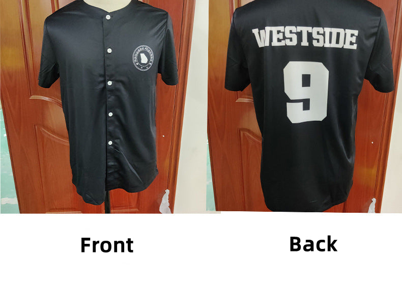 Customized LOGO/Pattern Adult 100% Polyester Round Neck Baseball Shirt For Men CST-027