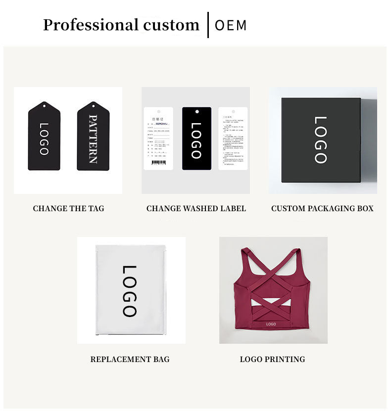 Custom LOGO/Pattern Solid Color  85% Nylon + 15% Spandex Training Fitness Long Style Yoga Bra Yoga Vest For Women (Instock) YGB-008 W0076