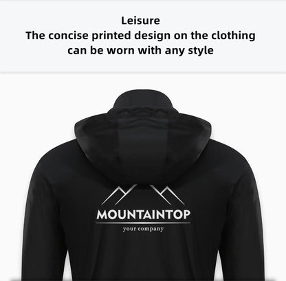 Custom LOGO/Pattern US Size 350g 77% Polyester + 23%Spandex Loose Sport Quick Dry Jacket For Men and Women (Instock, custom color is MOQ=60PCS /each color) CSWK-005 SY9813