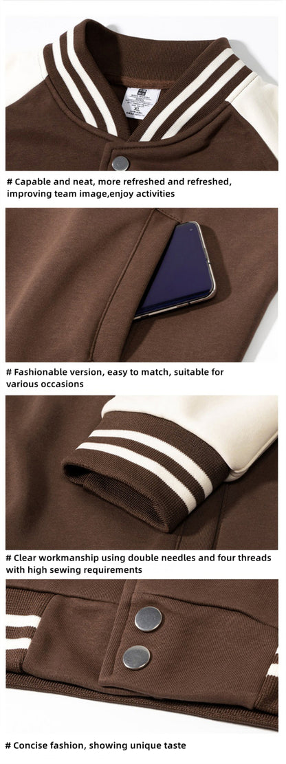 Custom LOGO/Pattern 320g 65% Cotton + 35% Polyester Loose Retro Baseball Uniform For Men and Women (Instock) BSUF-001 CH-D998