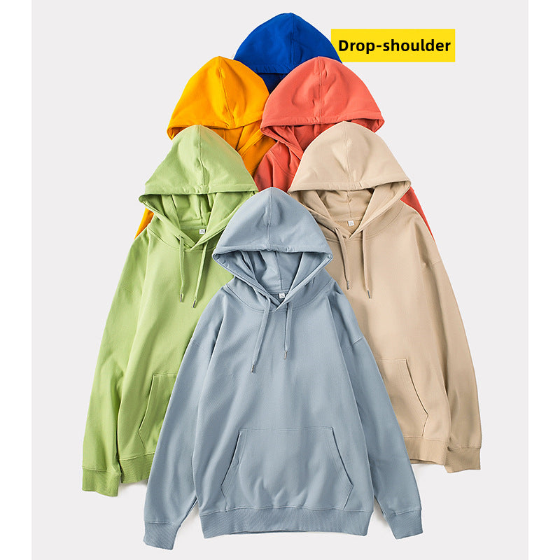 Custom LOGO/Pattern 360g 100% Cotton Plus Size Drop-shoulder Hoodie for Men and Women (Instock) CHD-038 BYB330