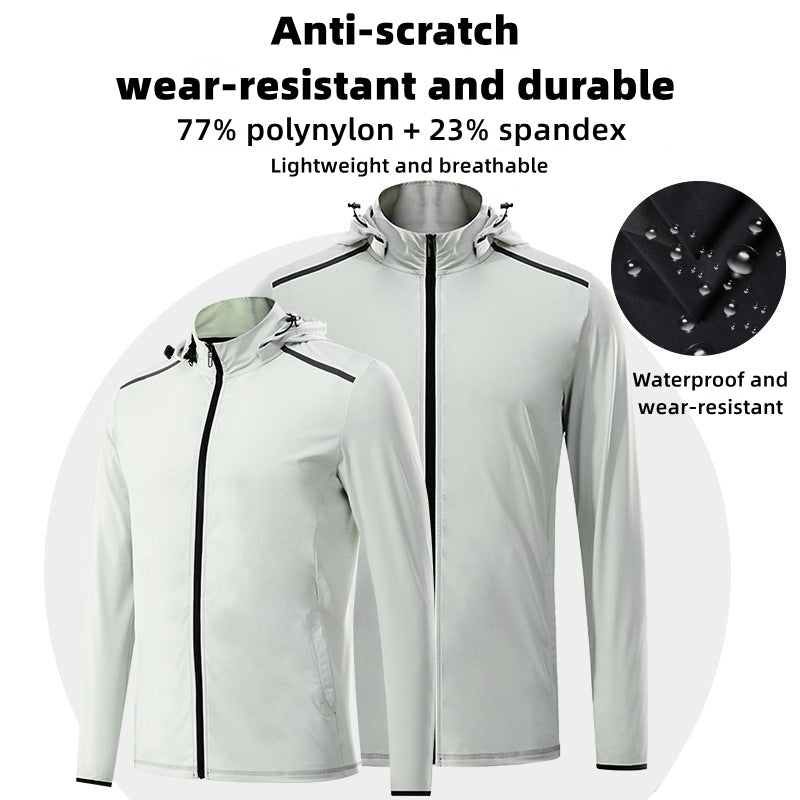 SY9813 Custom LOGO/Pattern US Size 350g 77% Polyester + 23%Spandex Loose Sport Quick Dry Jacket for Men and Women(Custom color is MOQ=60PCS/each color) CHD-035