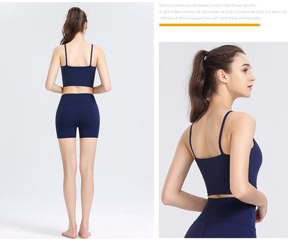 Custom LOGO/Pattern Solid Color 75% Nylon + 25% Spandex Training Fitness Yoga Bra Yoga Vest For Women (Instock) YGB-010 W0006