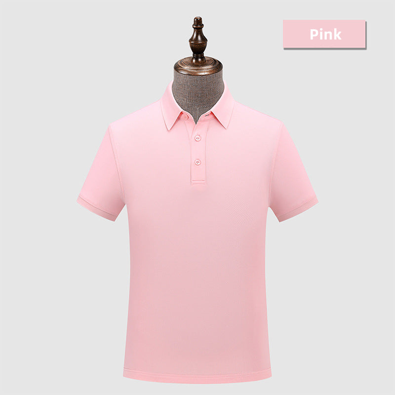 Custom LOGO/Pattern 200g 50 Counts 50% Matt Mercerized +45% Siro Combed Cotton +5% Mulberry Silk Two Buttons Soft and Breathable 5A Antibacterial Business Plus Size Polo-shirts For Men and Women (Instock) CST-065 Z888