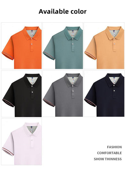 Custom LOGO/Pattern 47.5% Cotton + 48.3% Lyocell Fiber + 4.2% Mulberry Silk Two Buttons Soft and Antibacterial and Breathable Business EUR Size Polo-shirts For Men and Women (Instock) CST-055 MLD2385