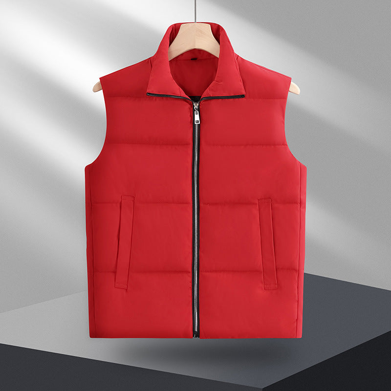 Custom LOGO/Pattern 100% Polyester Plus Size Thicked Stand Collar Down Cotton Windproof and Keep Warm Vest For Men and Women (Instock) CSVS-010 CX-BT5501