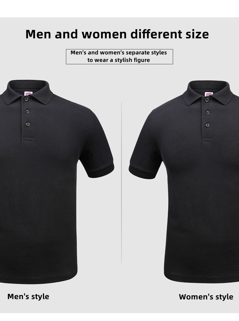 Custom LOGO/Pattern 220g 100% Cotton Two Buttons Business Polo-shirts For Men and Women (Instock) CST-082 1AC03