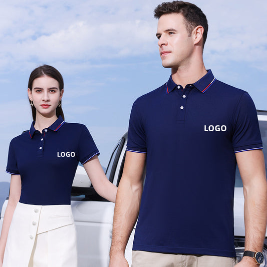 SD33217 Custom LOGO/Pattern 48% Cotton +45% Polyester +4% Spandex Two Buttons Soft and Breathable Antibacterial Business Polo-shirt(Instock) for Men and Women CST-081 (different custom craft and logo and quantities has different custom fee)