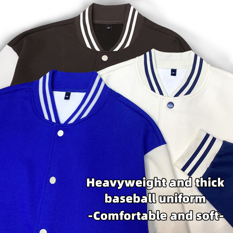 Custom LOGO/Pattern Heavyweight 100% Cotton Retro Drop-shoulder Baseball Uniform For Men and Women (Instock) BSUF-009  DH5170