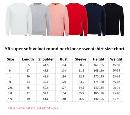 Custom LOGO/Pattern 420g 26 Counts 100% Cotton Super Soft Fleece Sweatshirt For Men and Women (Instock) CHD-019 YB