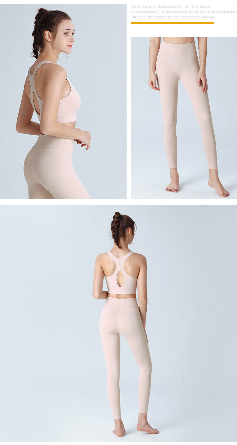 Custom LOGO/Pattern Solid Color 75% Nylon + 25% Spandex Training Fitness Yoga Suit Yoga Front Zipper Bra/vest + Long Pant Set For Women (Instock) YGST-005 W0098+K0001