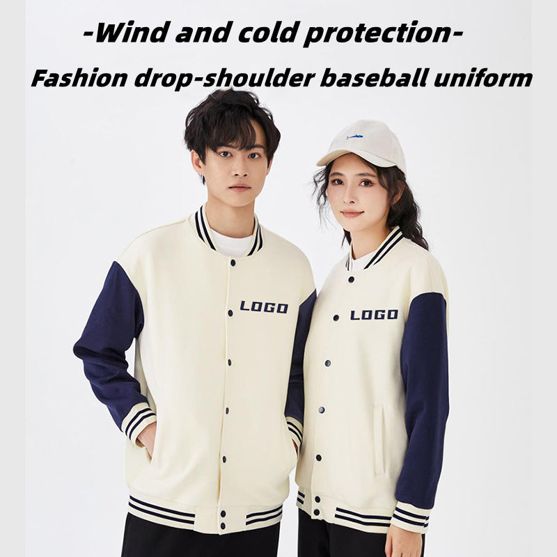 Custom LOGO/Pattern Heavyweight 100% Cotton Retro Drop-shouder Baseball Uniform For Men and Women (Instock) BSUF-009  DH5170