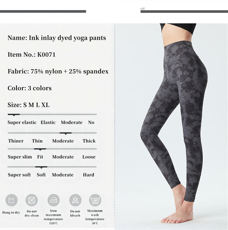 Custom LOGO/Pattern Printed 25% Spandex + 75% Nylon Training Fitness Quick Dry Yoga Pant  For Women (Instock) YGPT-012 K0071