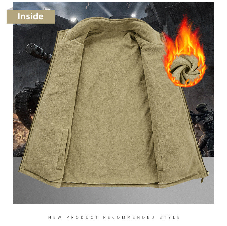Custom LOGO/Pattern 100% Polyester Thick Stand Collar Polar Fleece Inner Keep Warm Reversible Wear Down Vest For Men and Women (Instock) CSVS-008 FJ-DML7929