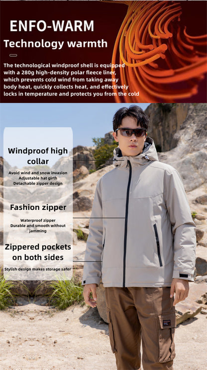 Custom LOGO/Pattern Waterproof and Windproof Work and Travel and Camping Single Layer Down Cotton Outdoor Jackets For Men and Women (Instock) CSJK-016 KF9595