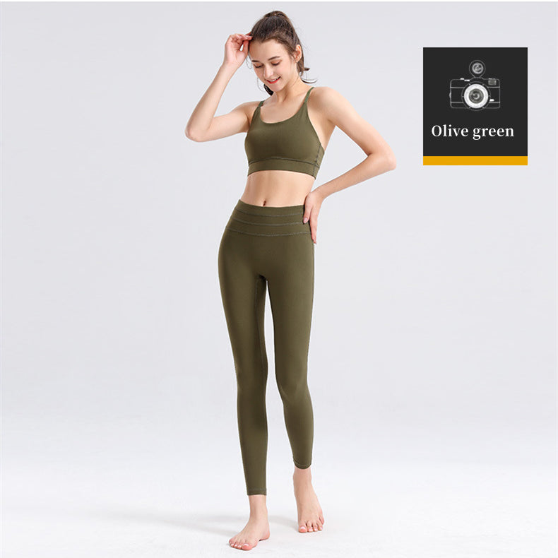 Custom LOGO/Pattern Solid Color 75% Nylon + 25% Spandex Training Fitness High Waist Yoga Long Pants For Women (Instock) YGP-007 K0001