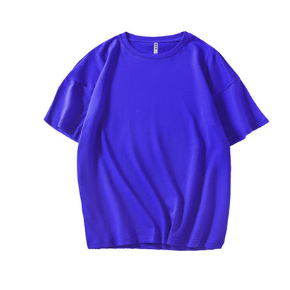 Custom LOGO/Pattern 200g 26 Counts 100% Cotton Soft and Breathable and Quick-drying Drop-shoulder Sport T-shirt For Kids and Children (Instock) CCT-007 M025