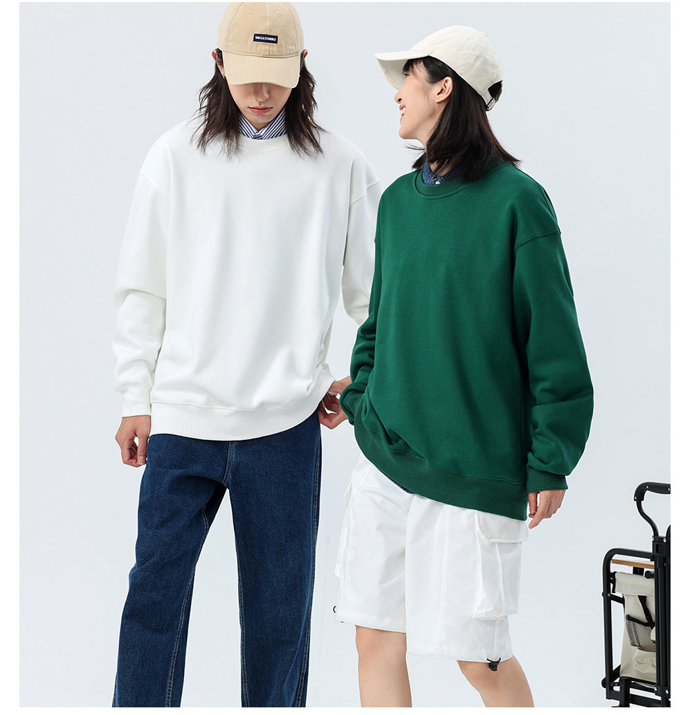 Custom LOGO/Pattern 500g 100% Cotton Add Fleece Plus Size Sweatshirt For Men and Women (Instock) CHD-053 M062